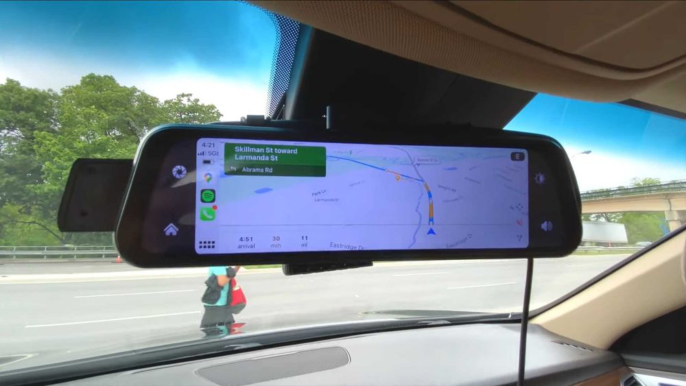 Огледало Видеорегистратор с две камери 9.66inch | СARPLAY,Android Auto