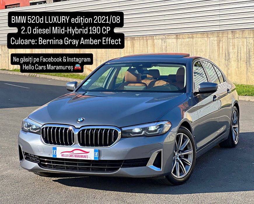 BMW Seria 5 520d Luxury Line Interior Maro Ambiental Led