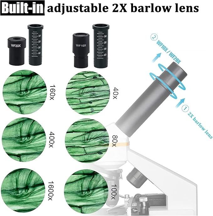 Microscop Svbony SV601,  80x 1600x + accesorii  + adaptor telefon