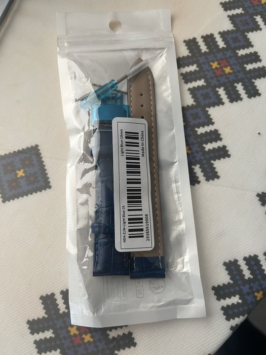 Curea din piele 18 mm sigilata cu catarama stil fluture pentru ceas