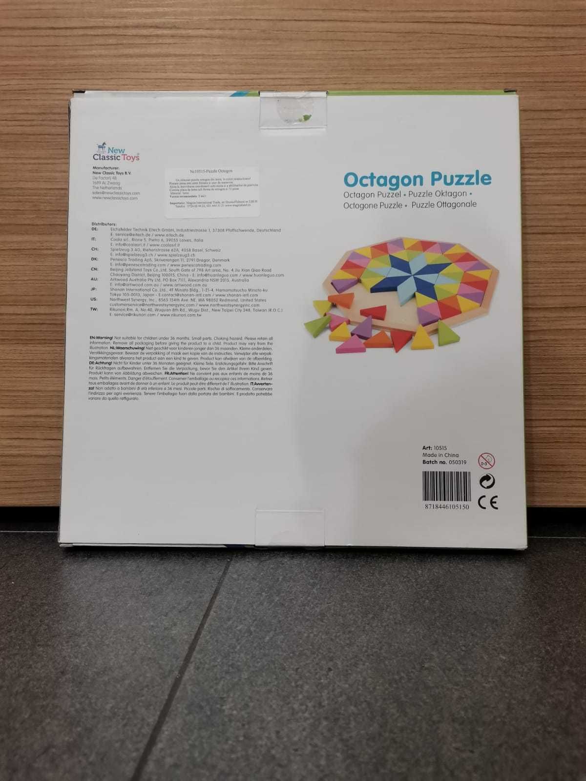 NOU - Octagon puzzle din lemn tangram
