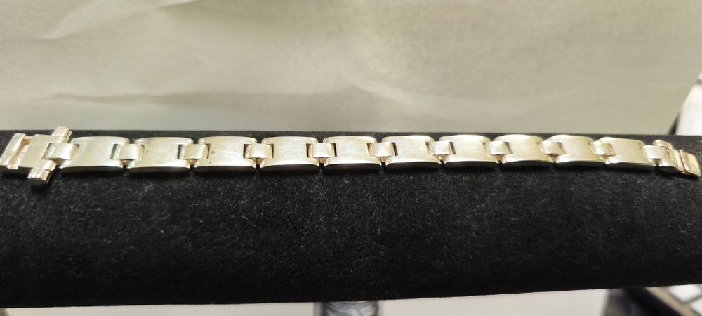 Масивна сребърна гривна 20см Унисекс