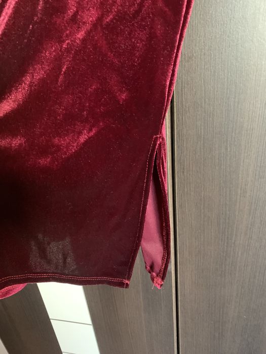 Rochie dama catifea bordo M/L