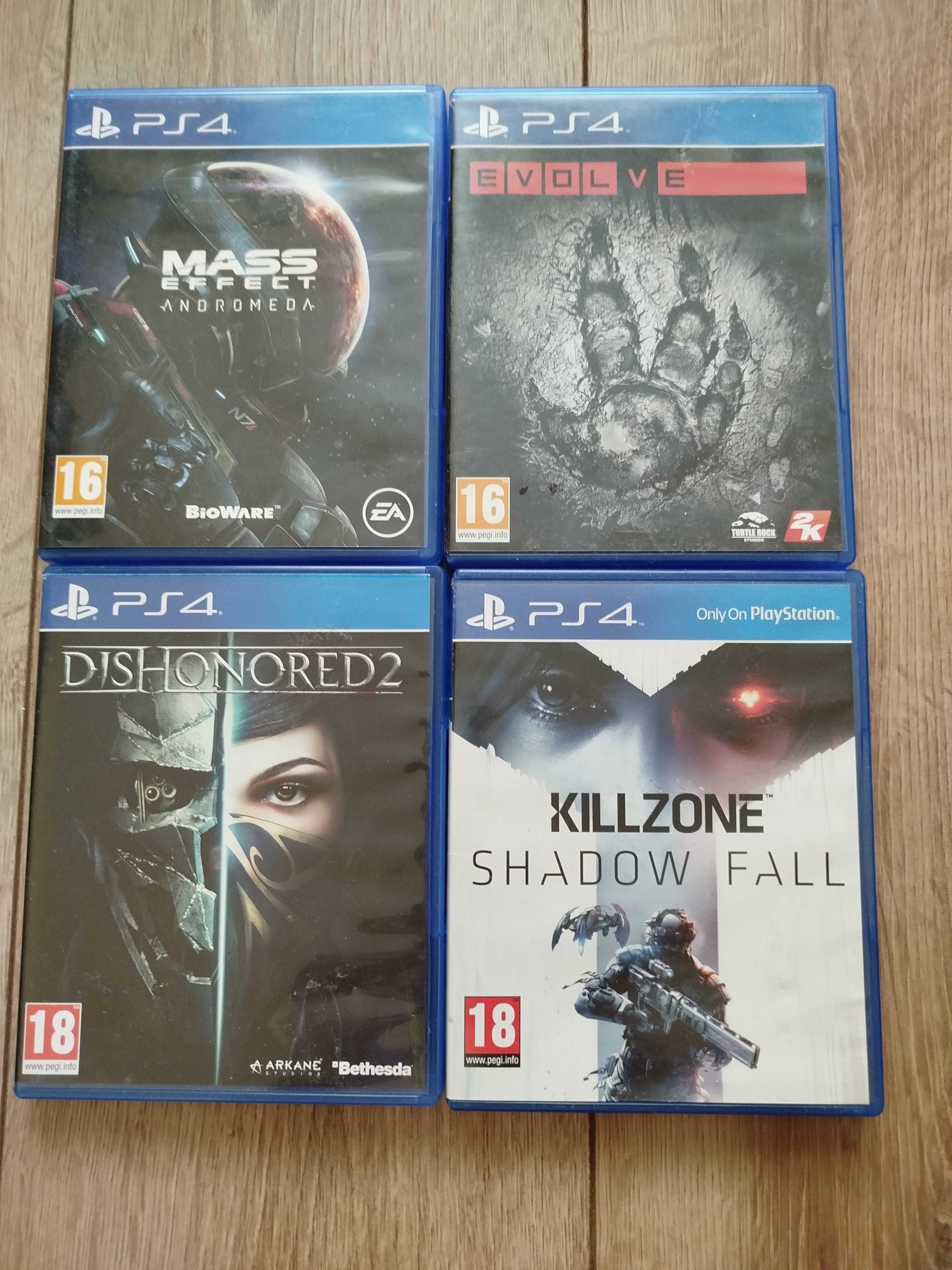 Продавам игри за PS4 Killzone, Dishonored 2, Evolve, Mass effect