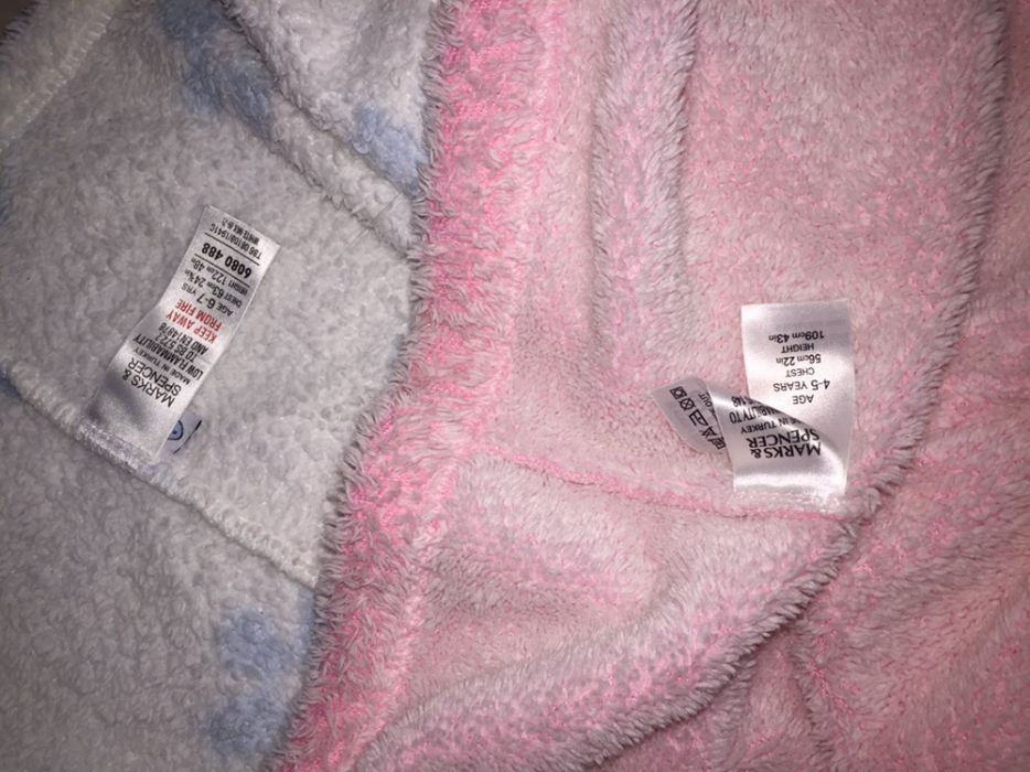 Пухен халатЛ и детски-104/110и116/122/128M&S;146/152-тигров