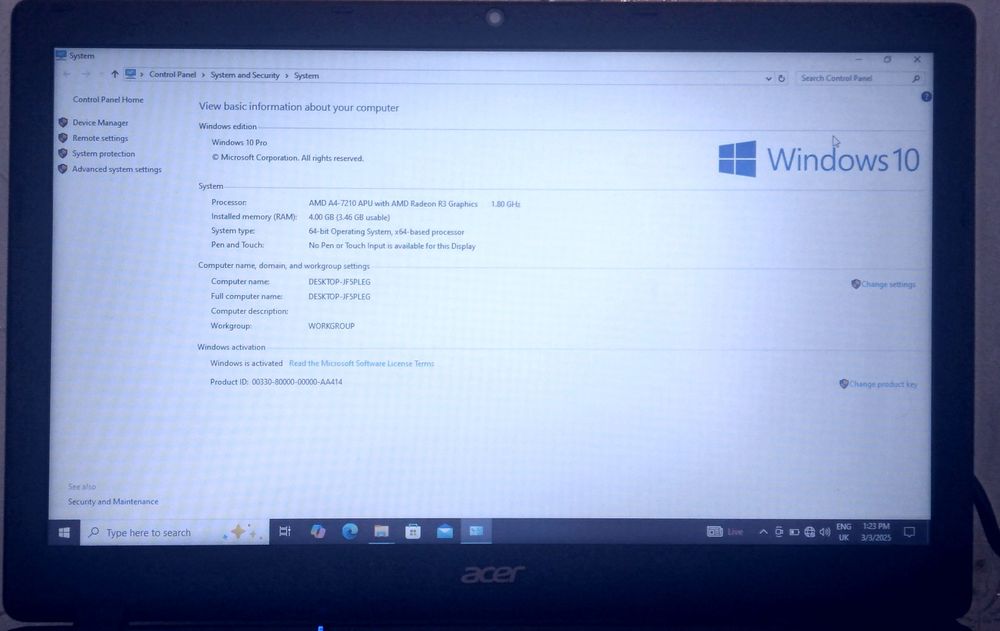 Noutbook, Noutbuk DNS+Acer bonusga( dns=Core 3/ 512ssd/Ozu 4gb)