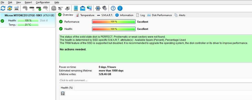 MICRON 512GB Nvme M.2 SSD TLC Gen4 2242