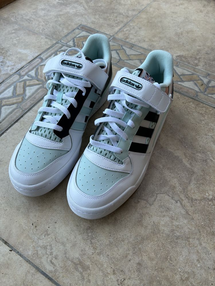 Adidas Originals Forum Low Cloud White/ Halo Mint/Core Black)