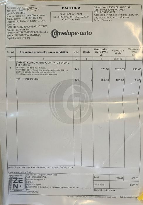 Anvelope M+S Kumho 245.45.19 Dot 2023.22