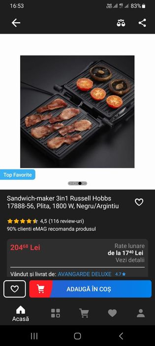 Vand gratar electric russel hobbs