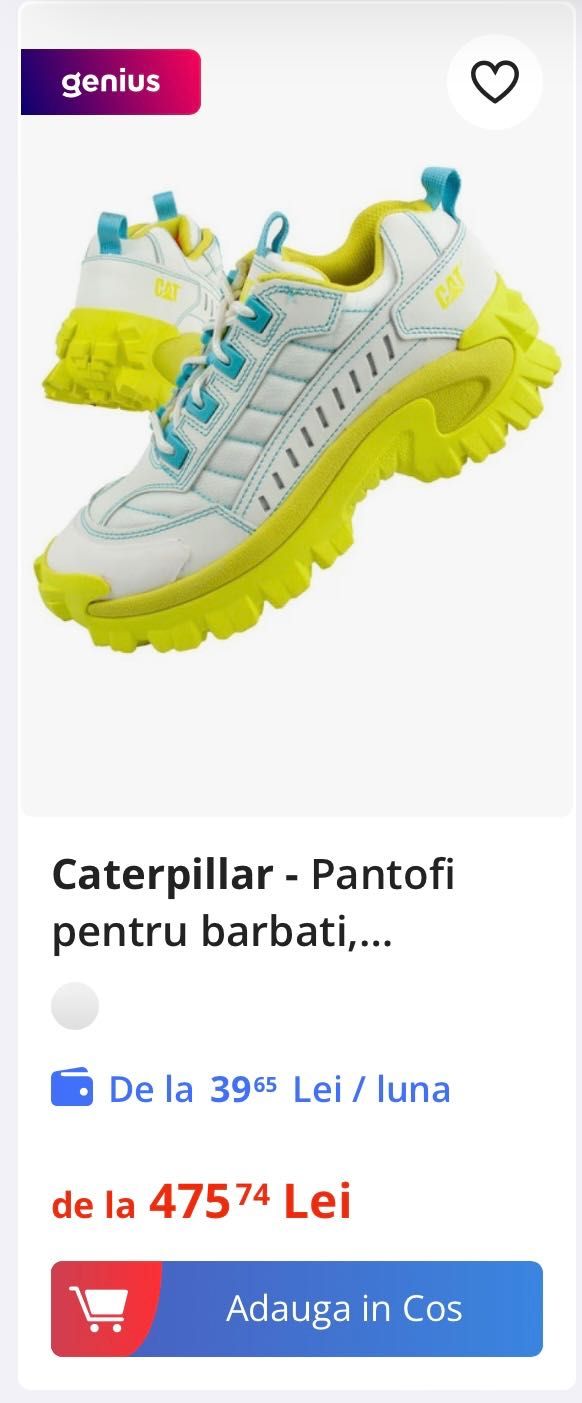 Pantofi pentru barbati Caterpillar(CAT) adidas BM185139,albEU42 Noi