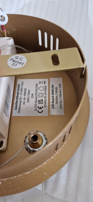 Lustra led auriu
