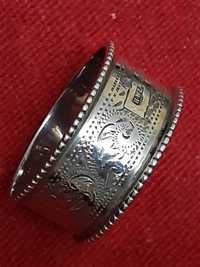 Inel vechi din argint solid - pentru servetele - cca. 1880
