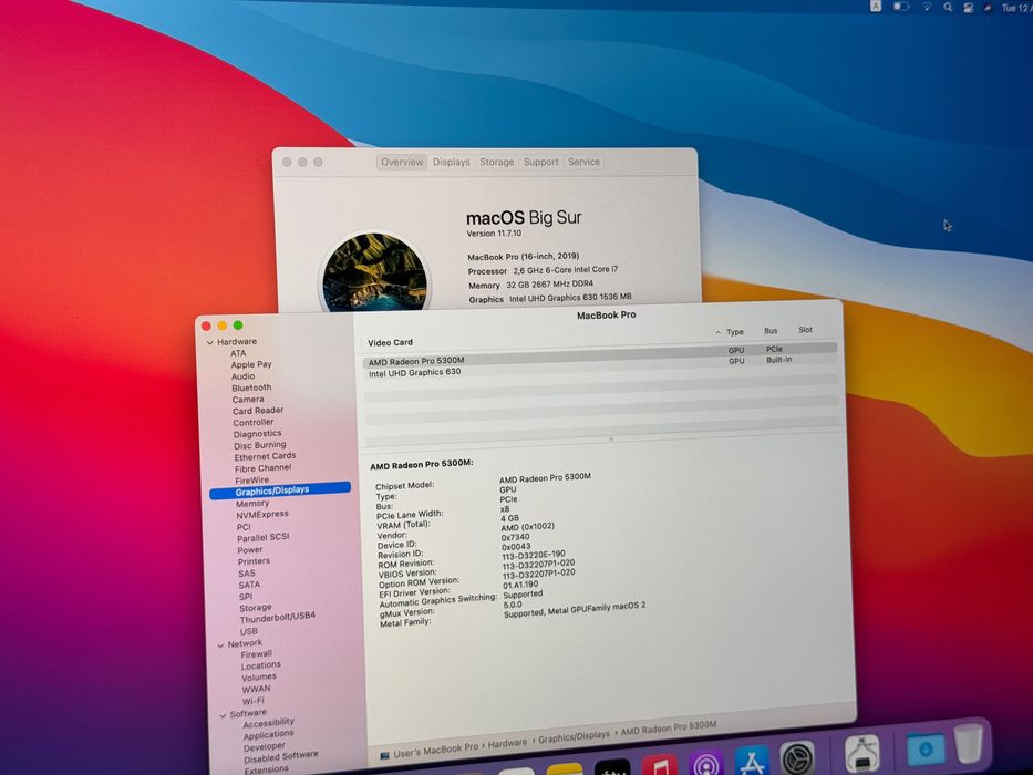 16’ НОВ Macbook Pro 16’ 2019/32GB Ram/Core i7/512 SSD/Radeon 5300