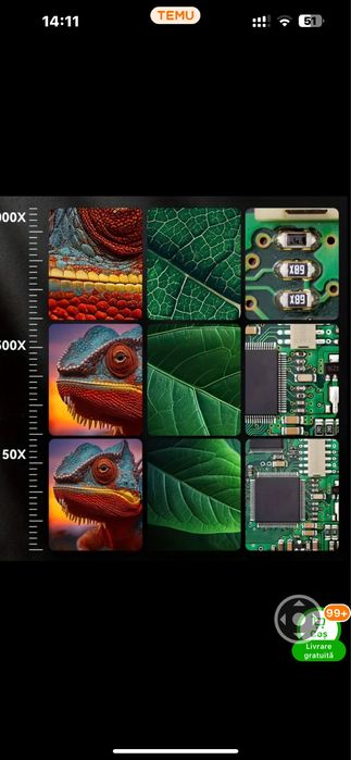 Microscop digital 4.3 inch Zoom 1x1000,NOU/Livrare Doar 10 Lei