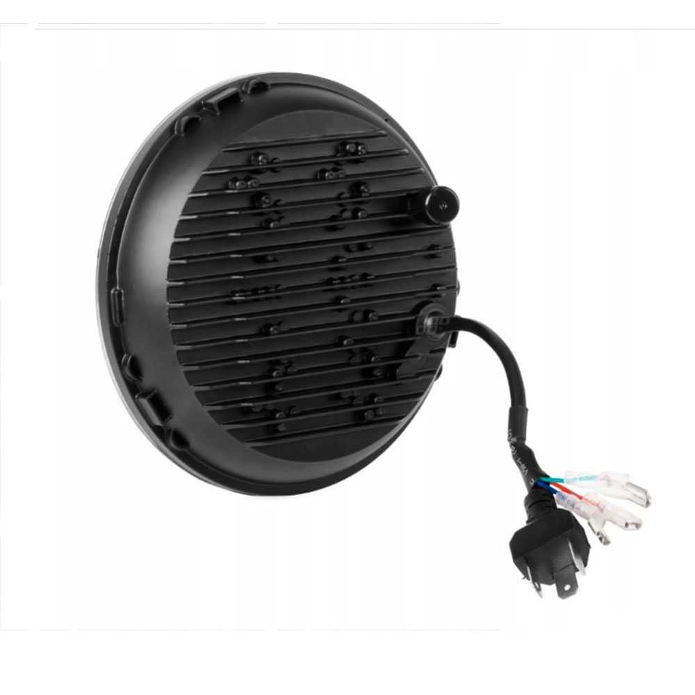 LED халоген фар 50W, 12-24V, 18 см, къси/дълги с DRL дневни светлини
