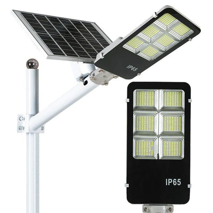 Lampa stradala LED cu panou solar, 200W, cu telecomanda si suport
