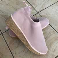 Дамски обувки боти Reserved 40 текстилни Розови нови