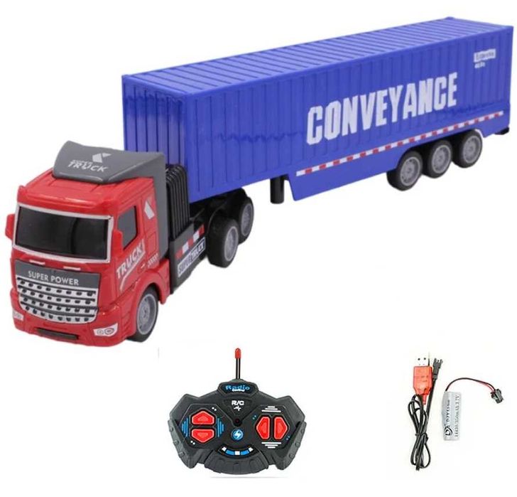 Детска играчка тир с ремарке и дистанционно управление - презаредим