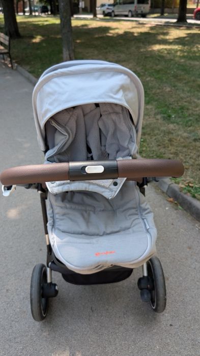 Количка Cybex Gazelle S Lava Grey за близнаци или породени деца