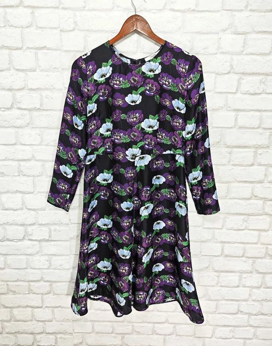 Lovechild 1973 100% Коприна дамска флорална рокля размер 36 / S