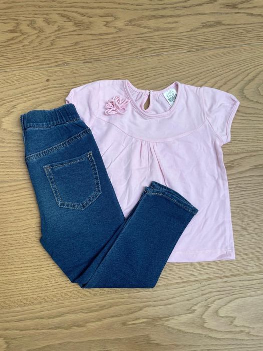 Tricou si blugi Zara 12-18 luni