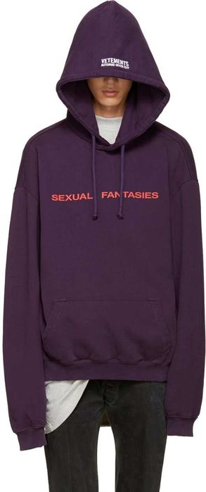 Vetements sexual fantasy hoodie