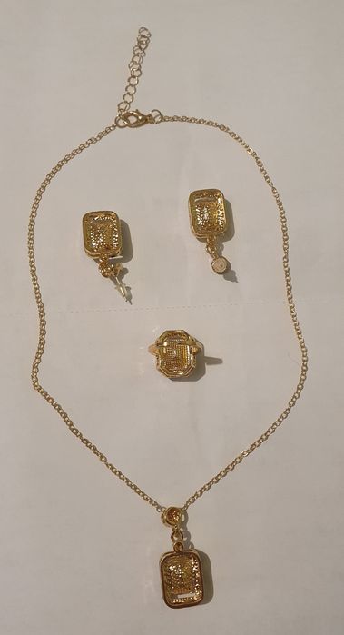 Set bijuterii din 4 piese/Placat cu Aur