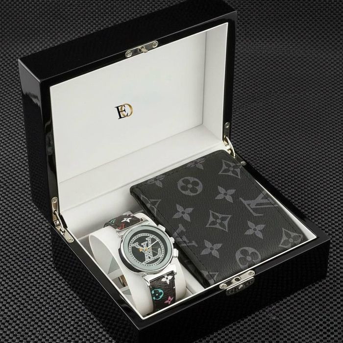 Set barbati ceas + portofel de piele