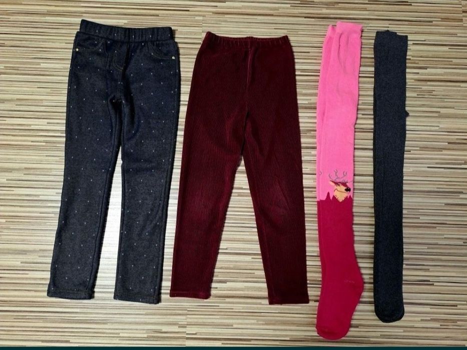 Lot 6-7 ani (122) leggings + 2 dresuri noi.