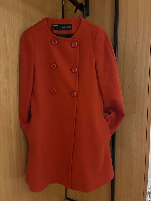 Дамско палто, керемидено, елегантна френска кройка, Zara