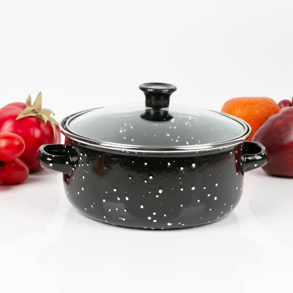 Комплект тенджери Pandeia DP-8357, Емайл, 5 броя