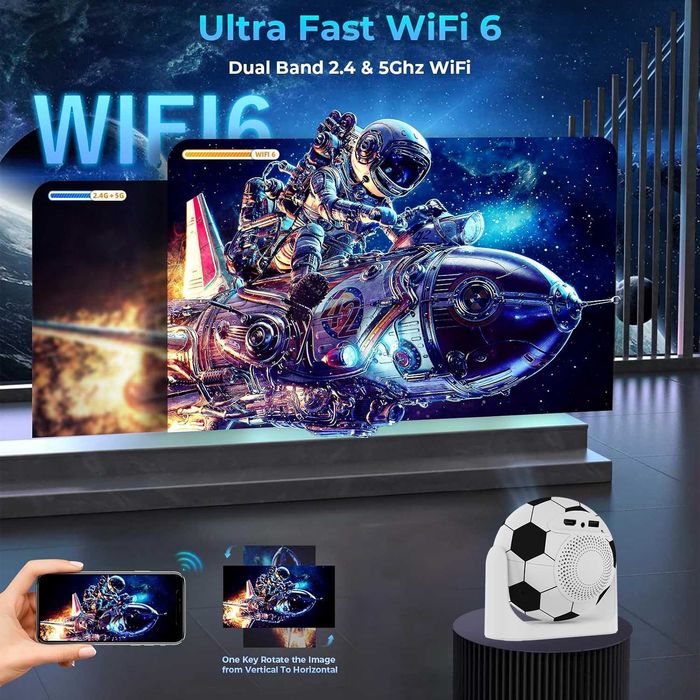 Videoproiector AOKANG JY360, Android 13, Wi-Fi6, Bluetooth 5.0
