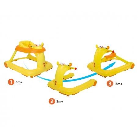 Бебешка проходилка 3в1 Chicco Baby Walker 123, оранжева