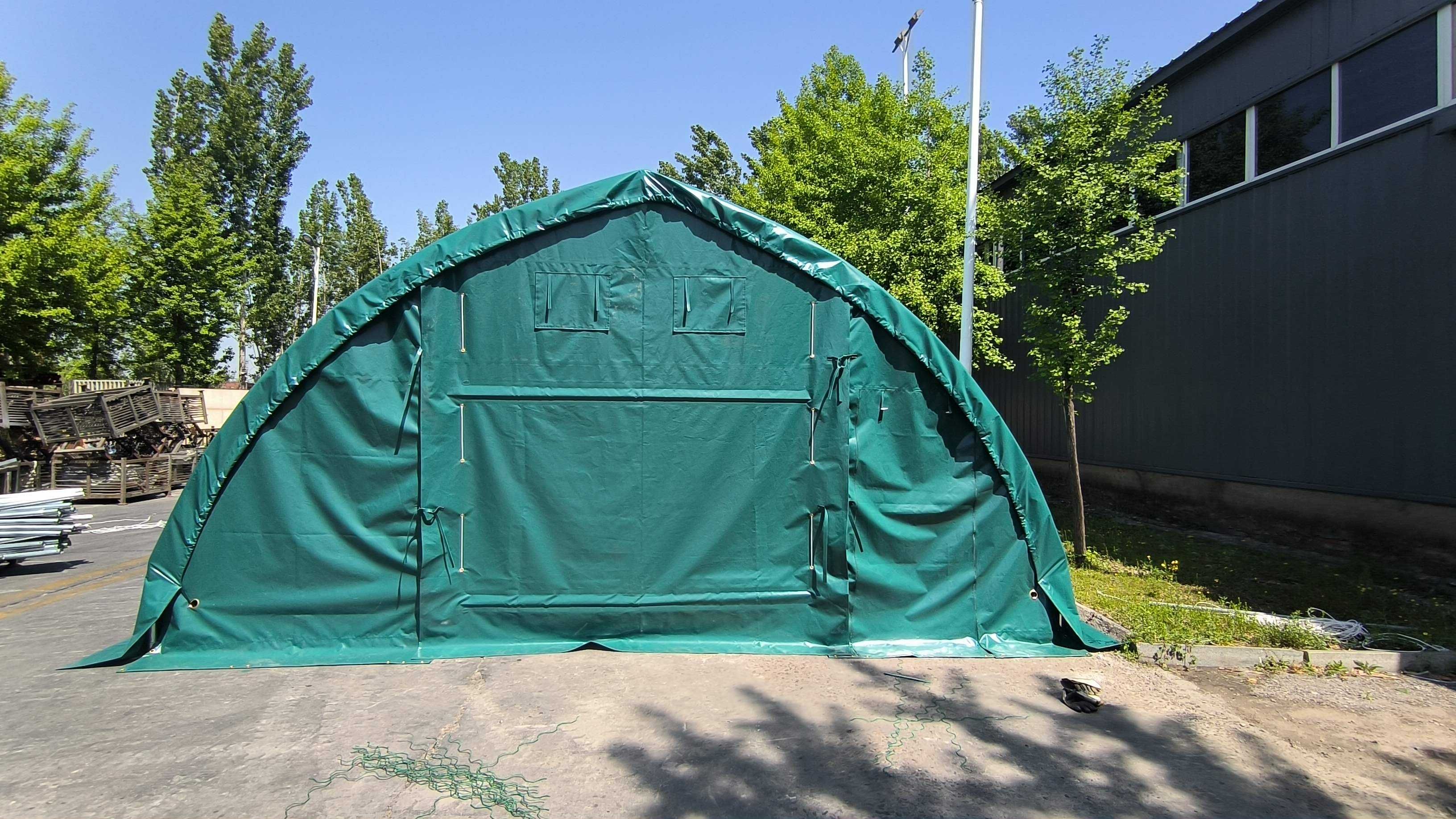 Hala Hale Gotica Profesional - verde 620g/m² PVC IGNIFUG - ak