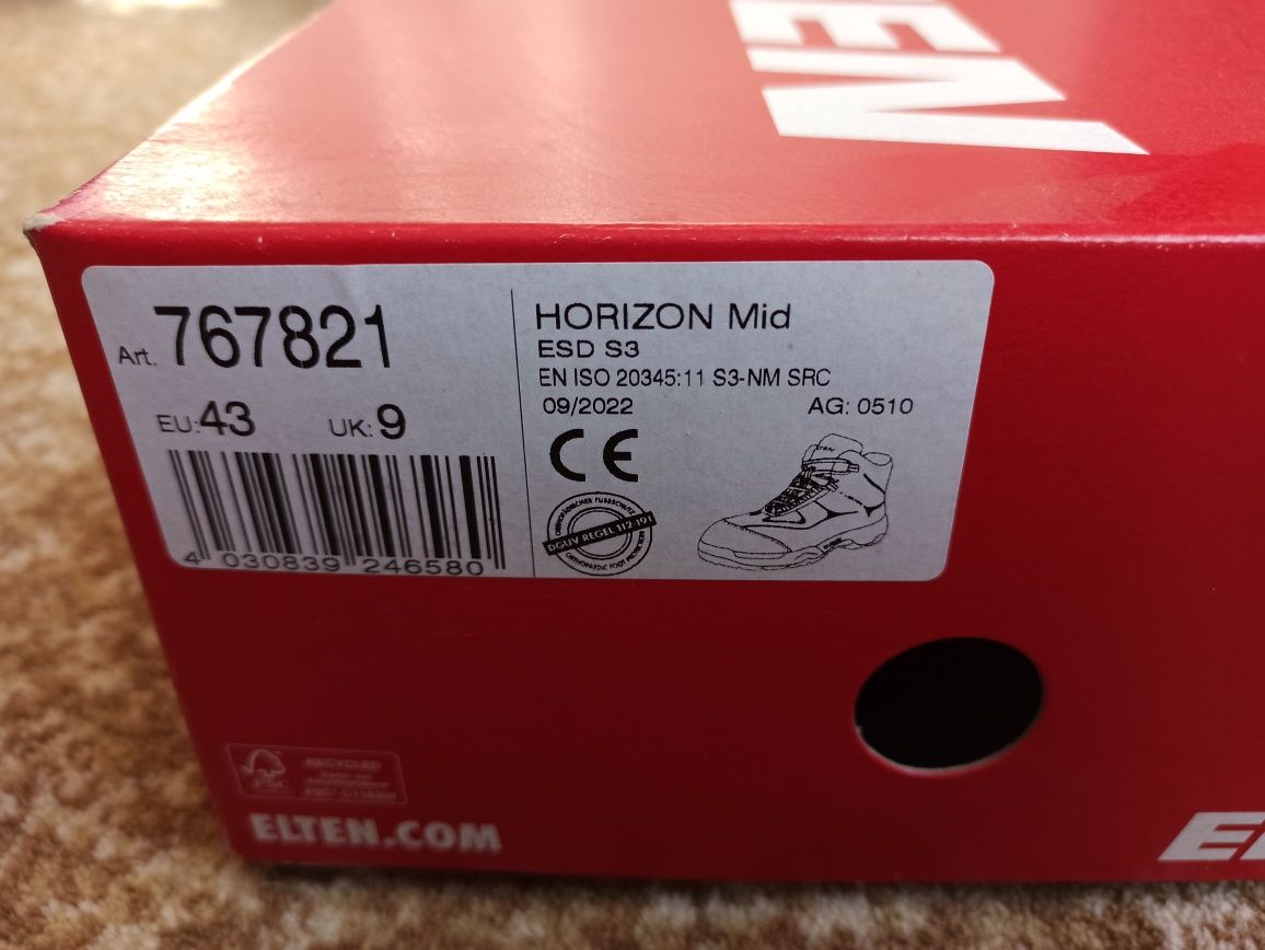 Чисто нови работни обувки ELTEN HORIZON Mid ESD S3S