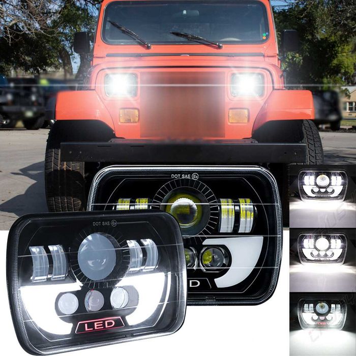Универсални LED Фарове 200W за Jeep Cherokee XJ и Jeep Wrangler Y