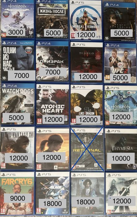 Игры для PS4 PS5 по доступной цене