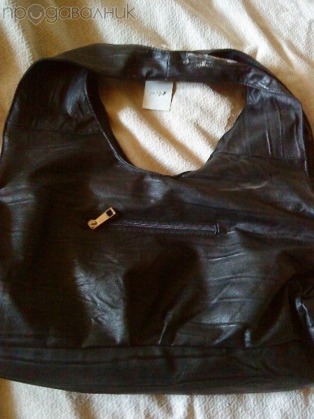 Черна дамска кожена чанта