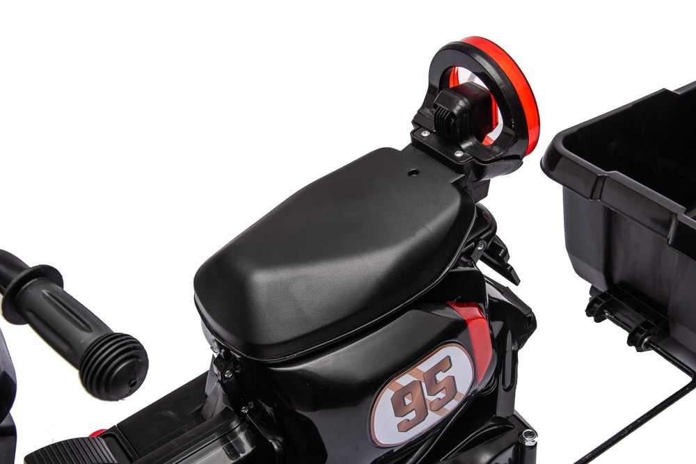 Scuter electric cu remorca, telecomanda, Kinderauto BJBTK3 2x35W Black