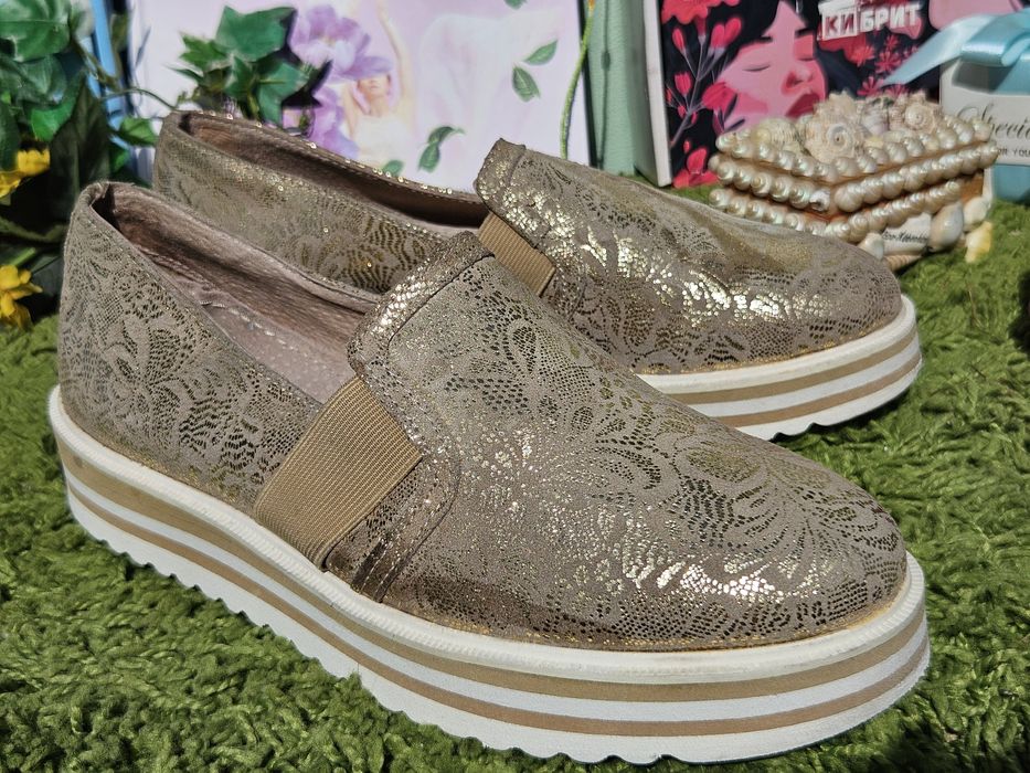 Leone обувки в златисто N38