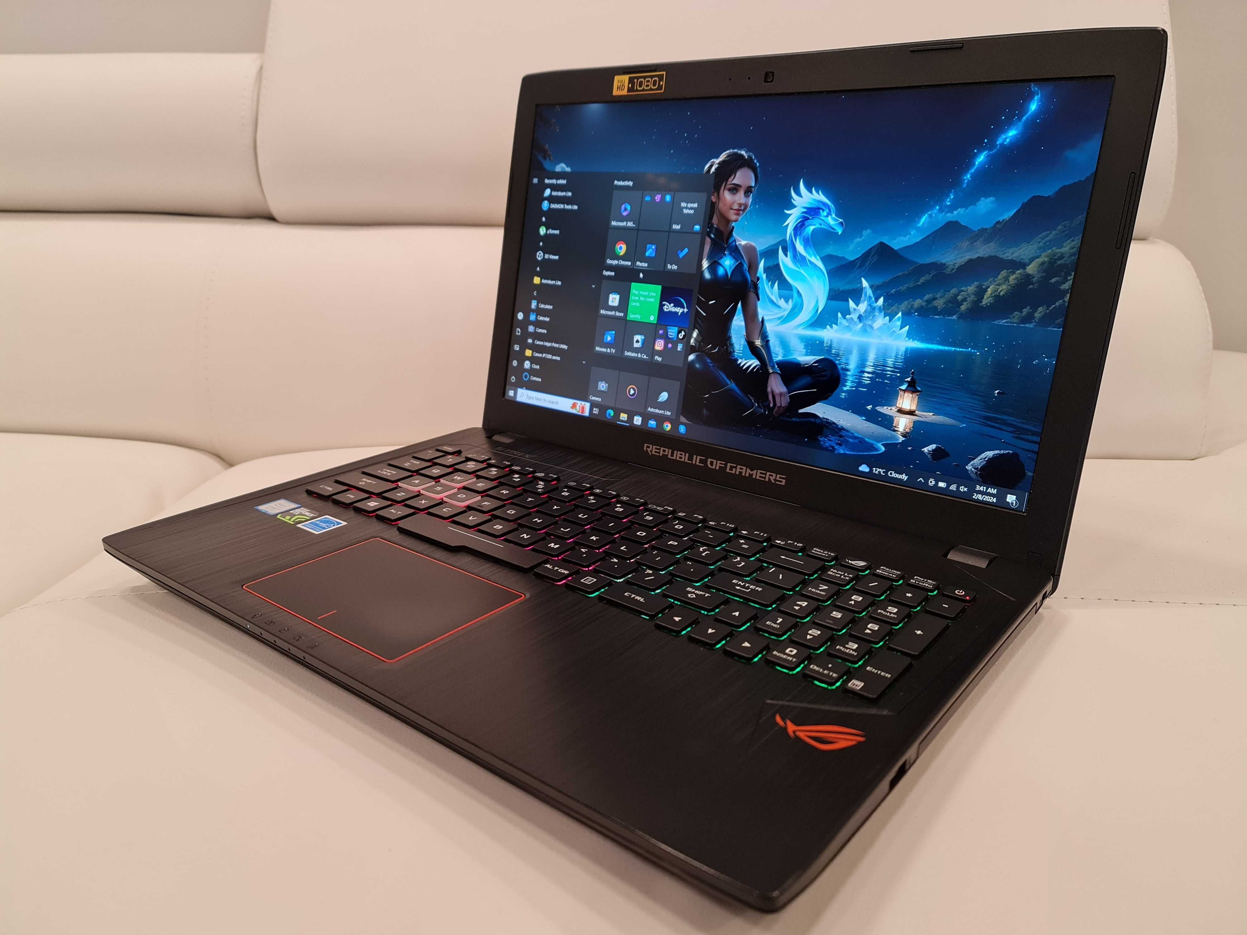 Laptop gaming Asus Rog Strix , intel core- i7-, video 4 gb nvidia