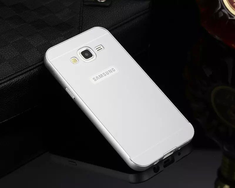 Husa / Bumper aluminiu + spate Acril Samsung Galaxy J5 2015, S6 Edge