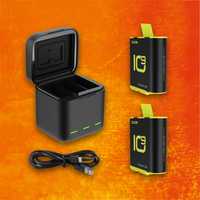 Зарядный бокс для 3х батарей + 2 батареи GoPro 9, 10, 11 TELESIN