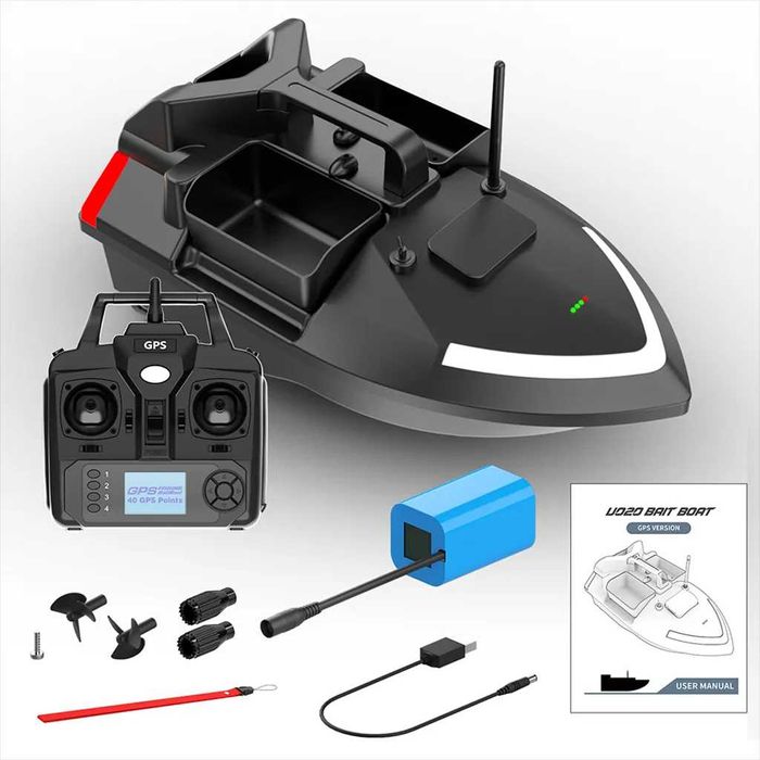 Прикормочный кораблик Flytec V020 GPS 40 точек прикормки wi-fi 500м