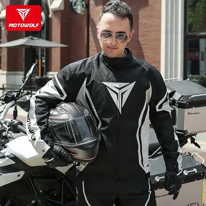 Geaca moto impermeabila cu mesada detasabila pentru iarna Motowolf