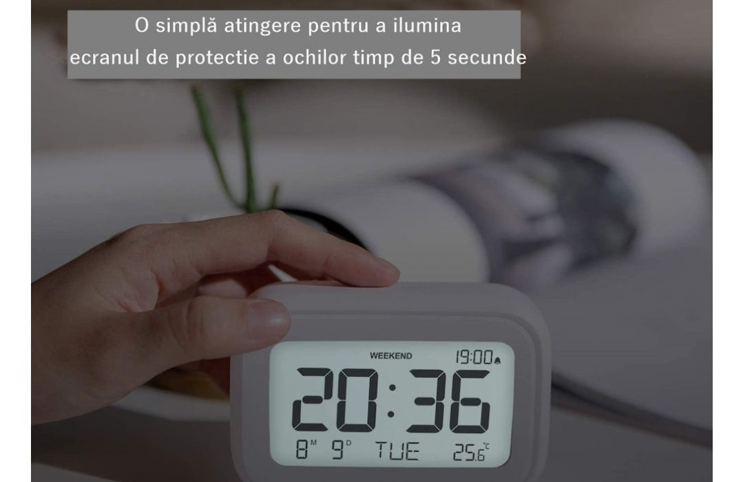 Ceas dormitor Alarma/Temperatura