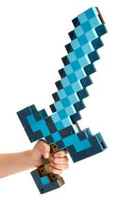 Майнкрафт, Minecraft диамантен меч и кирка 2в1 Маинкрафт пластмаса
