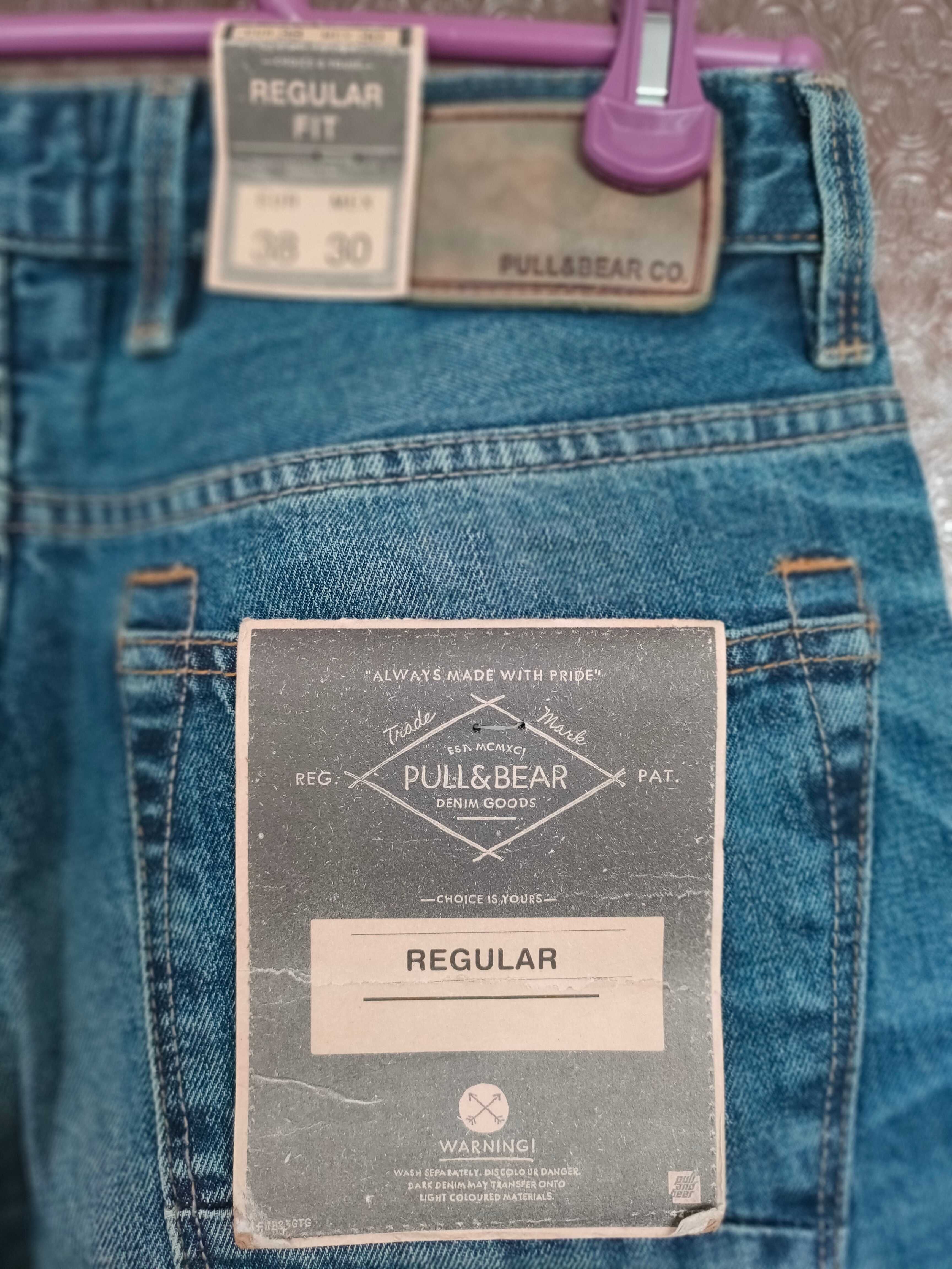 Дамски дънки Pull&Bear чисто нови, 38 номер, регулар фит.
