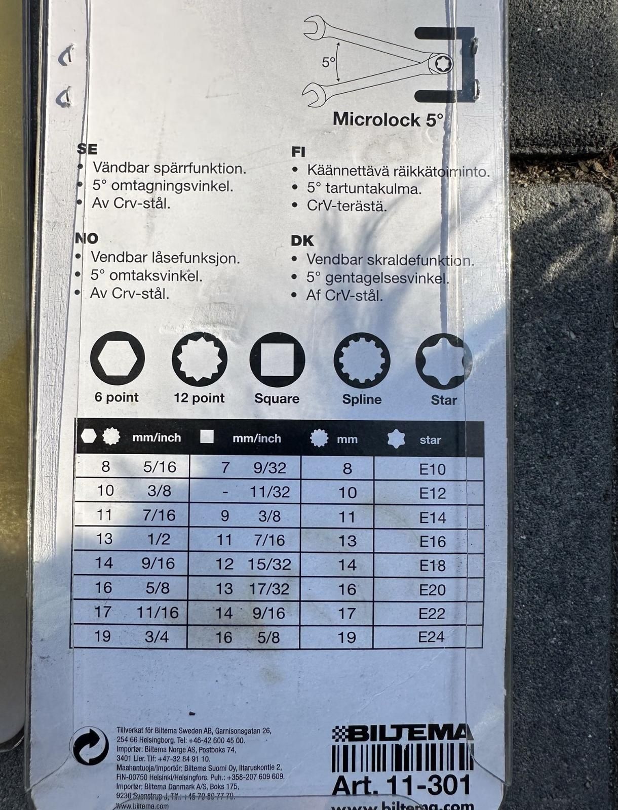 Set 2 chei inelare cu clichet pt surub hexagonal/patrat/torx/XZN